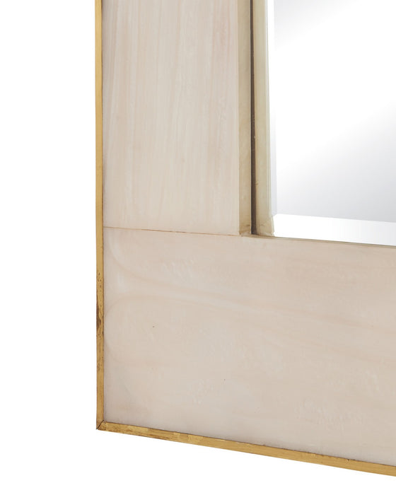 Currey and Company - 1000-0178 - Mirror - Orin - Marbled Ivory / Brushed Brass
