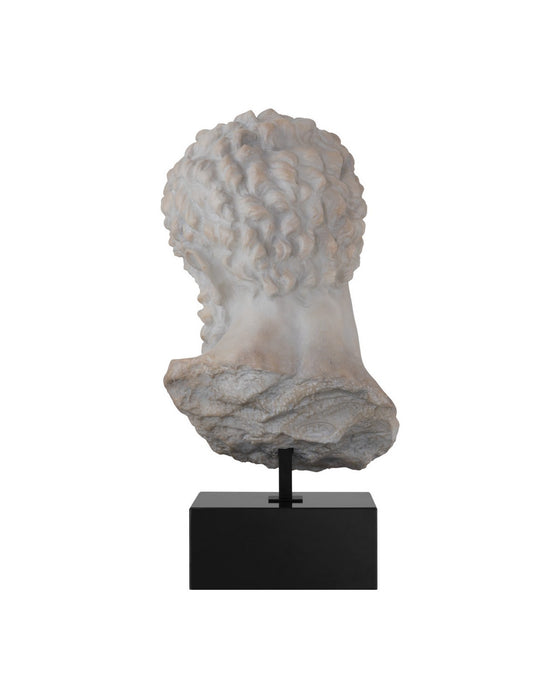 Currey and Company - 1200-1084 - Head on Metal Stand - Hercules - Antique Off-White / Black