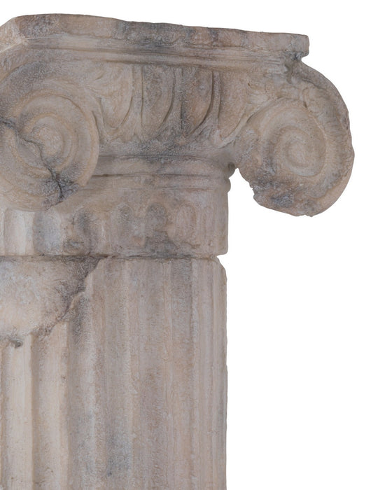 Currey and Company - 1200-1087 - Pillar with Capital - Phoenician - Antique Reddish Brown