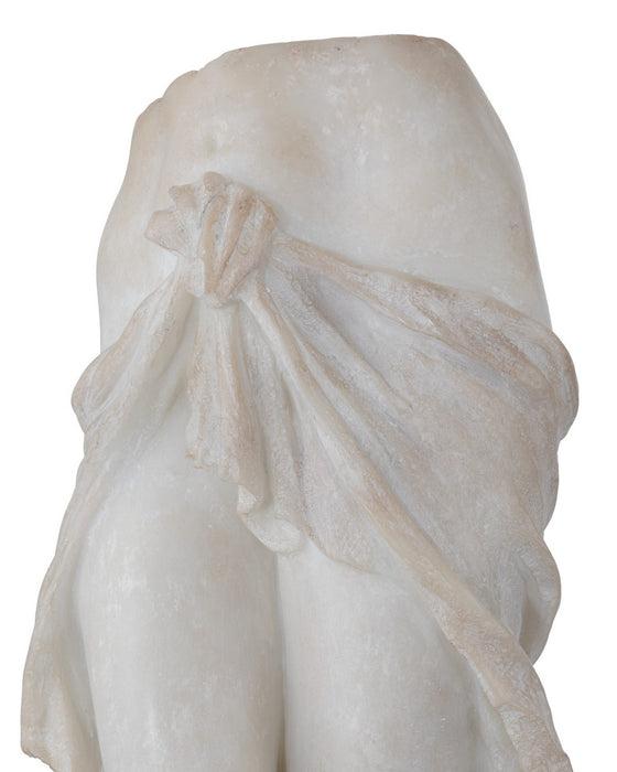 Currey and Company - 1200-1090 - Fragment on Metal Stand - Ishtar - Antique Off-White / Black