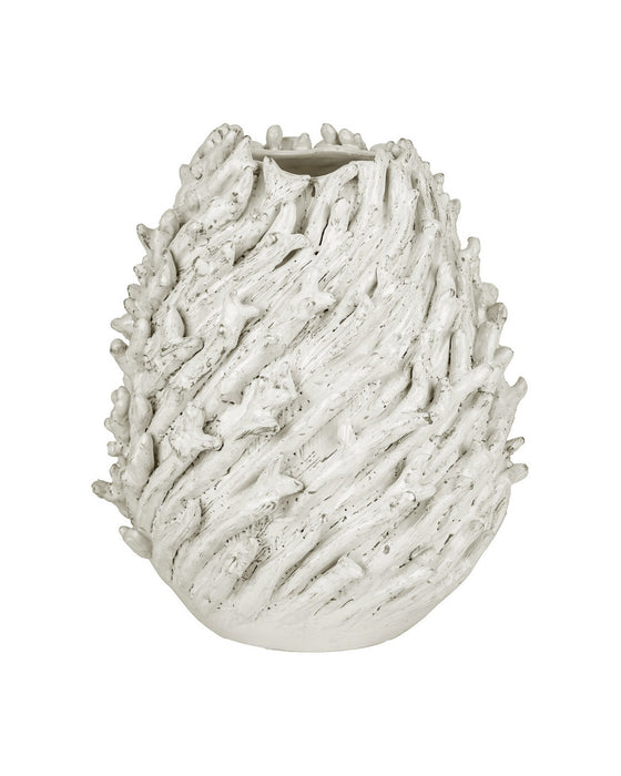 Currey and Company - 1200-1108 - Vase - Seadrift - White