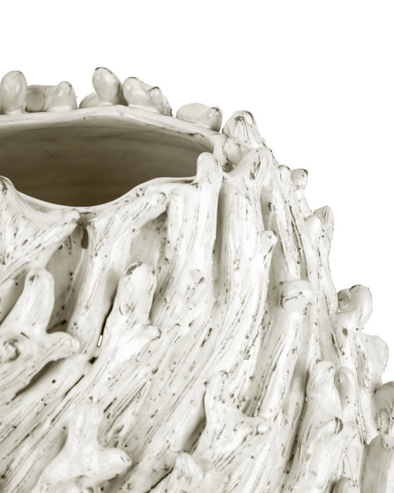 Currey and Company - 1200-1108 - Vase - Seadrift - White
