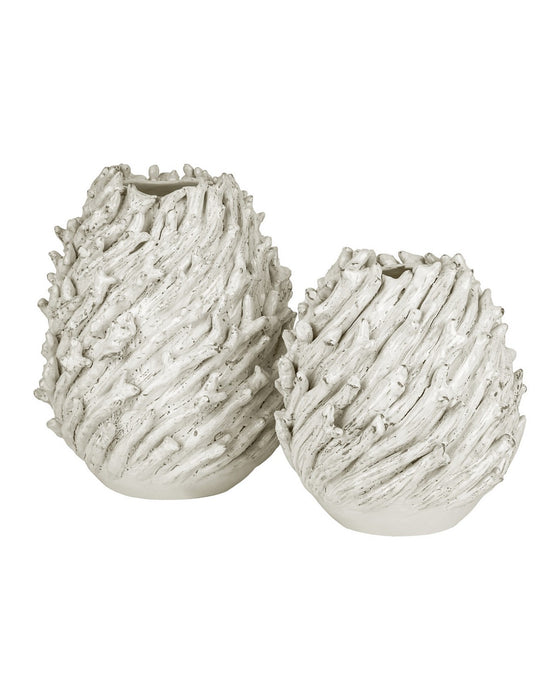 Currey and Company - 1200-1108 - Vase - Seadrift - White