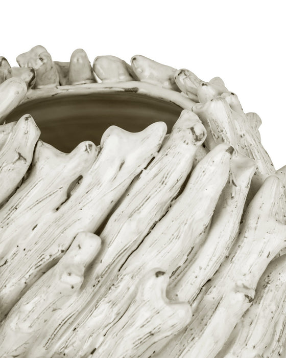 Currey and Company - 1200-1109 - Vase - Seadrift - White