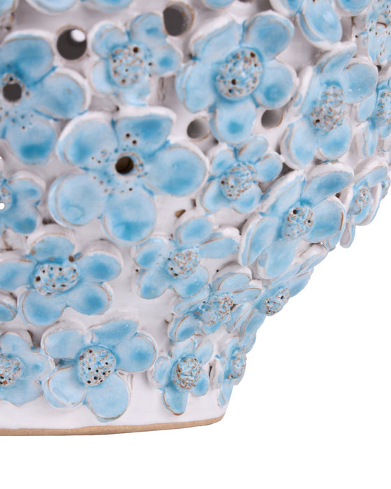 Currey and Company - 1200-1112 - Vase - Daisy Blue - Light Blue / White