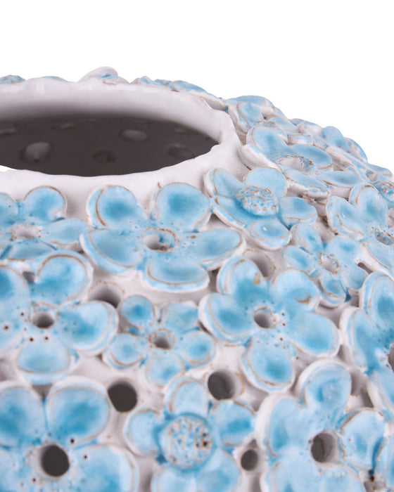 Currey and Company - 1200-1112 - Vase - Daisy Blue - Light Blue / White