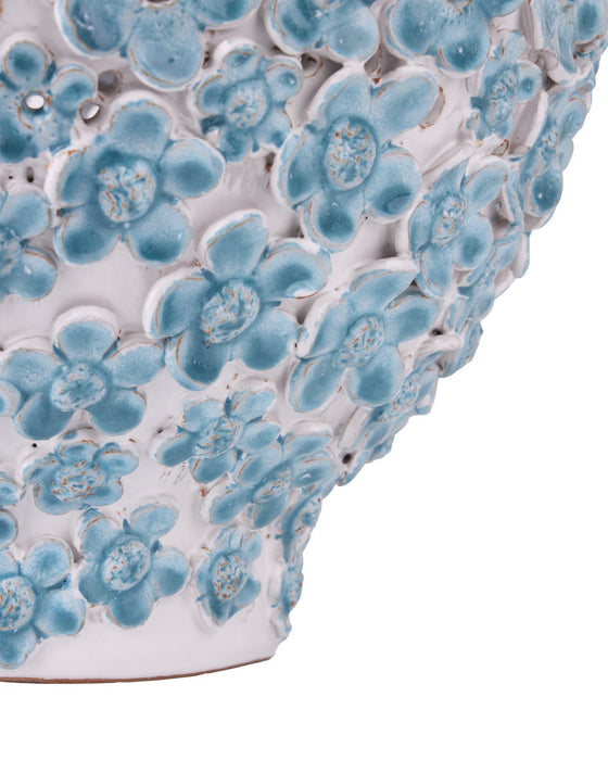 Currey and Company - 1200-1113 - Vase - Daisy Blue - Light Blue / White