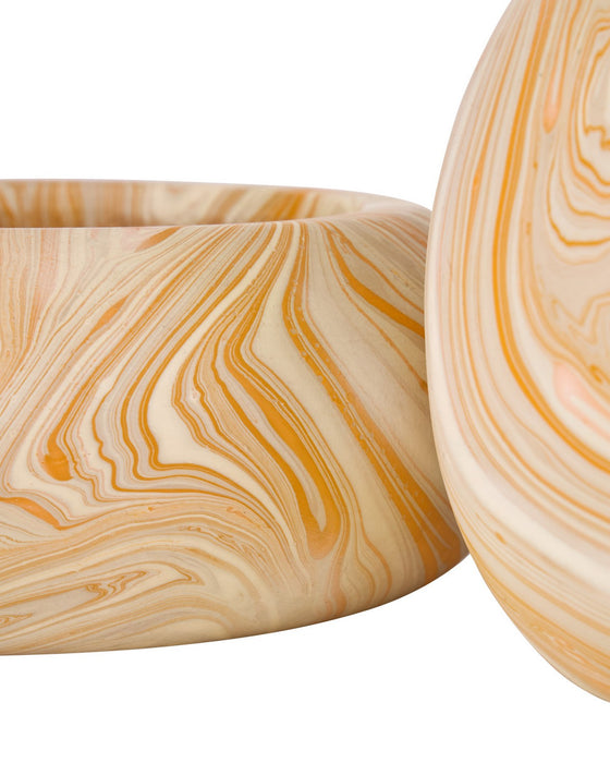 Currey and Company - 1200-1114 - Box Set of 2 - Anasi - Marbleized Yellow