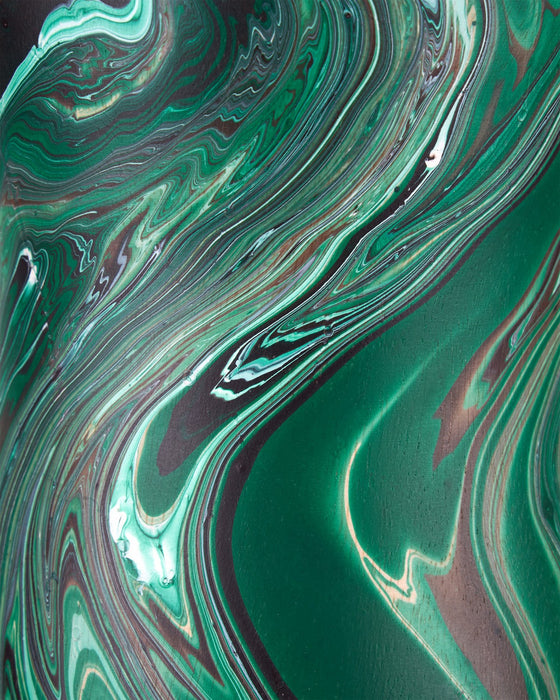 Currey and Company - 1200-1116 - Vase - Tamarind - Marbleized Dark Green