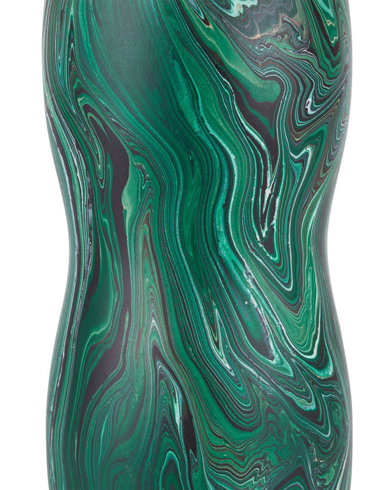 Currey and Company - 1200-1116 - Vase - Tamarind - Marbleized Dark Green
