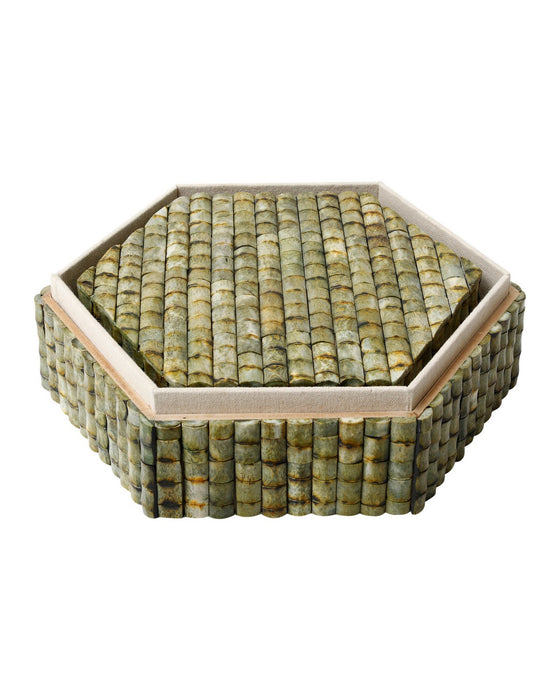 Currey and Company - 1200-1124 - Box Set of 2 - Knepp - Green / Natural