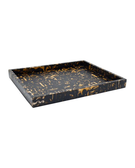 Currey and Company - 1200-1130 - Tray Set of 2 - Thrace - Black / Yellow