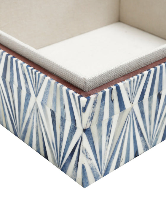 Currey and Company - 1200-1135 - Box Set of 2 - Colter - Blue / Natural White