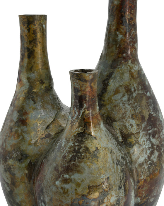 Currey and Company - 1200-1139 - Vase - Trois - Greco Bronze
