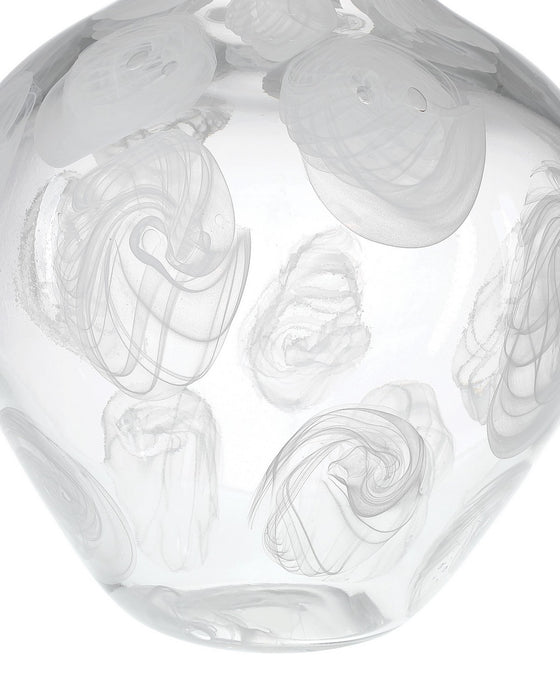 Currey and Company - 1200-1153 - Vase - Aetheria - Clear / White