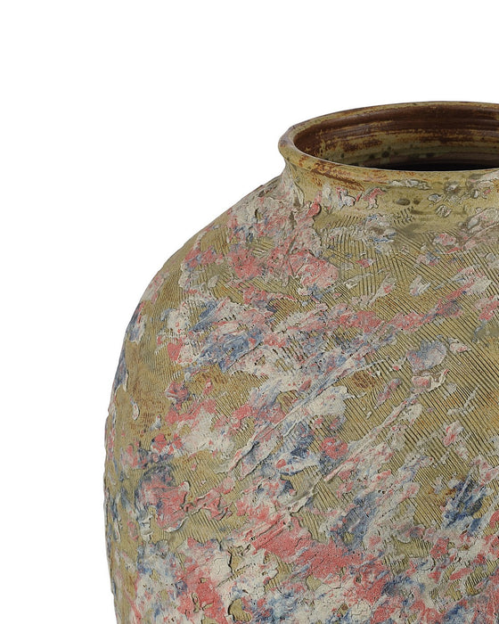 Currey and Company - 1200-1163 - Vase - Palimpsest - Brown / Pink / Light Blue / White