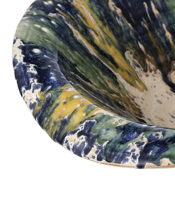 Currey and Company - 1200-1170 - Bowl - Macchiato - Blue / Green / Off-White
