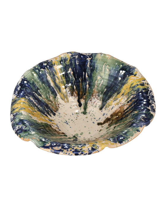 Currey and Company - 1200-1170 - Bowl - Macchiato - Blue / Green / Off-White