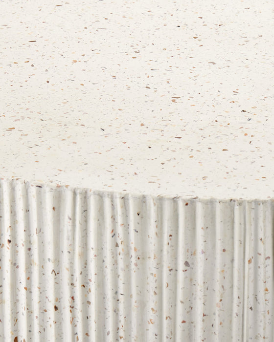 Currey and Company - 2000-0053 - Cocktail Table - Ridge - Ivory Terrazzo