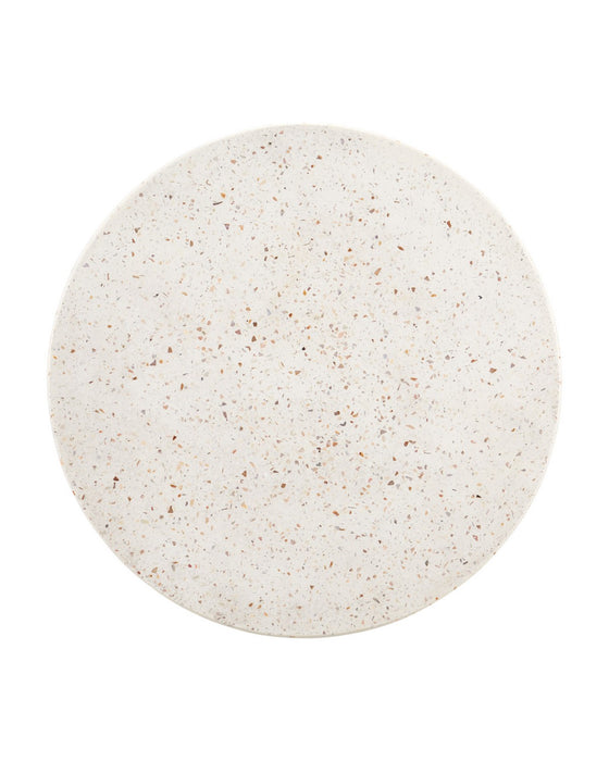 Currey and Company - 2000-0054 - Accent Table - Ridge - Ivory Terrazzo