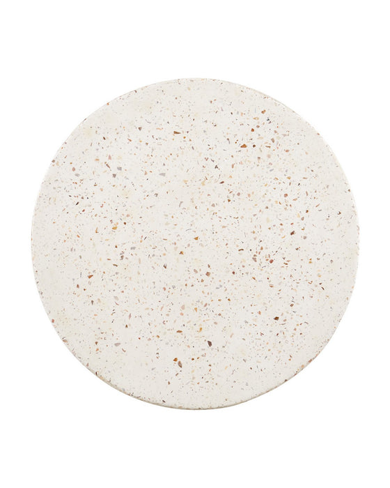 Currey and Company - 2000-0057 - Terrazzo Pedestal - Cresta - Ivory Terrazzo