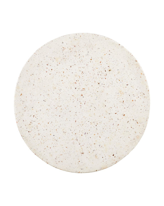 Currey and Company - 2000-0058 - Terrazzo Pedestal - Cresta - Ivory Terrazzo