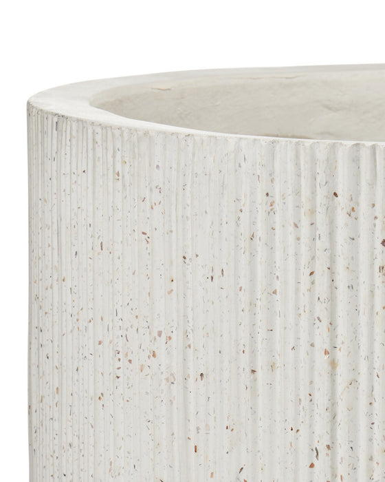 Currey and Company - 2200-0071 - Planter - Ridge - Ivory Terrazzo
