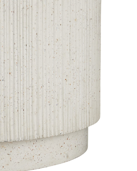 Currey and Company - 2200-0071 - Planter - Ridge - Ivory Terrazzo