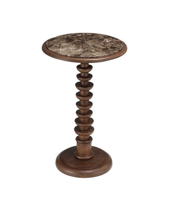 Currey and Company - 3000-0337 - Accent Table - Steppe - Dark Brown / Natural