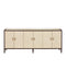 Currey and Company - 3000-0338 - Credenza - Evie - Ivory / Dark Walnut / Brass