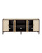 Currey and Company - 3000-0338 - Credenza - Evie - Ivory / Dark Walnut / Brass