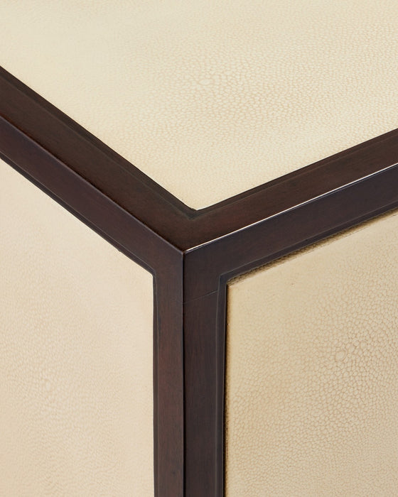 Currey and Company - 3000-0338 - Credenza - Evie - Ivory / Dark Walnut / Brass