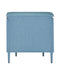 Currey and Company - 3000-0342 - Nightstand - Briallen - Lacquered Blue Linen / Polished Nickel