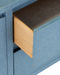 Currey and Company - 3000-0342 - Nightstand - Briallen - Lacquered Blue Linen / Polished Nickel