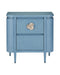 Currey and Company - 3000-0342 - Nightstand - Briallen - Lacquered Blue Linen / Polished Nickel
