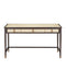 Currey and Company - 3000-0344 - Writing Desk - Evie - Ivory / Dark Walnut / Brass