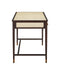 Currey and Company - 3000-0344 - Writing Desk - Evie - Ivory / Dark Walnut / Brass