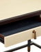 Currey and Company - 3000-0344 - Writing Desk - Evie - Ivory / Dark Walnut / Brass