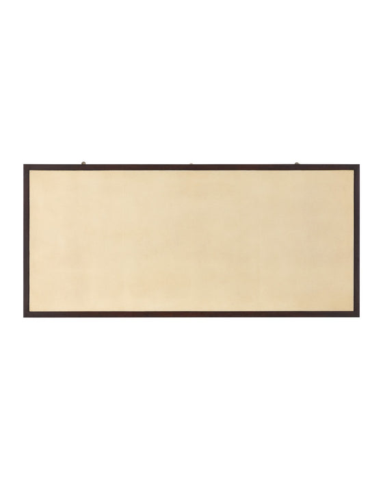 Currey and Company - 3000-0344 - Writing Desk - Evie - Ivory / Dark Walnut / Brass