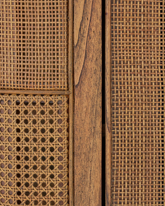 Currey and Company - 3000-0345 - Credenza - Virtuosity - Brushed Driftwood / Natural / Brass