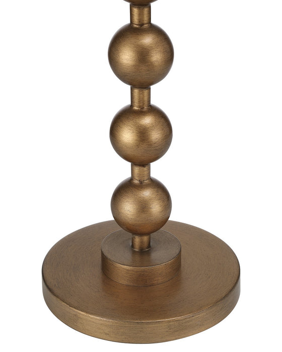 Currey and Company - 4000-0259 - Accent Table - Quatrefoil - Green / Brass