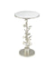Currey and Company - 4000-0260 - Accent Table - Lunaria - Antique Silver Leaf / Natural