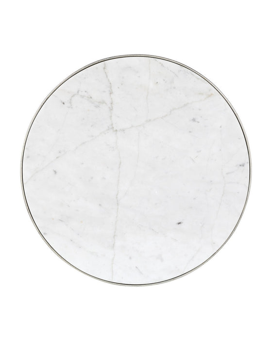 Currey and Company - 4000-0260 - Accent Table - Lunaria - Antique Silver Leaf / Natural