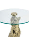 Currey and Company - 4000-0264 - Accent Table - Bacall - Antique Gold / Clear