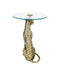 Currey and Company - 4000-0264 - Accent Table - Bacall - Antique Gold / Clear