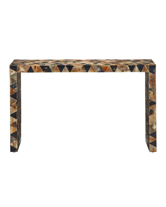 Currey and Company - 4000-0267 - Console Table - Brewster - Natural Brown & Black