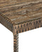 Currey and Company - 4000-0275 - Side Table - Ampleur - Rustic Bronze / Natural