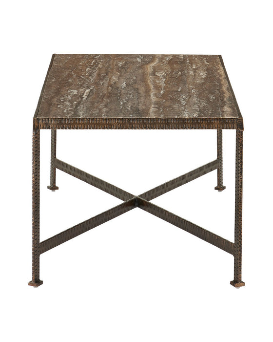 Currey and Company - 4000-0276 - Cocktail Table - Ampleur - Rustic Bronze / Natural