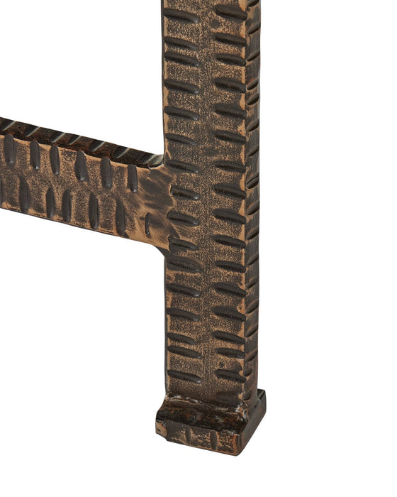 Currey and Company - 4000-0276 - Cocktail Table - Ampleur - Rustic Bronze / Natural