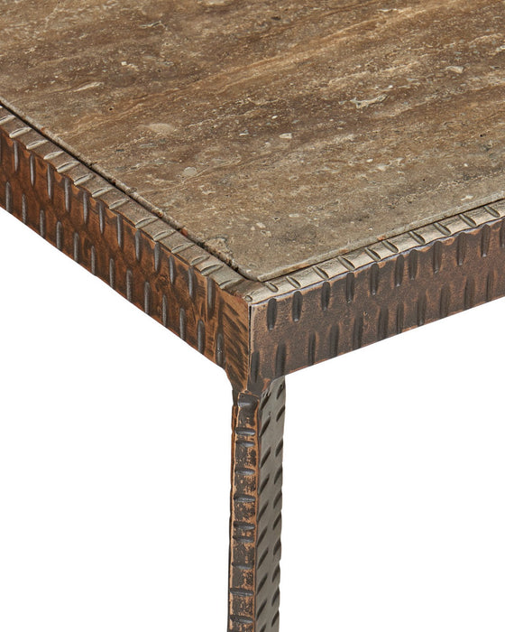 Currey and Company - 4000-0277 - Console Table - Ampleur - Rustic Bronze / Natural